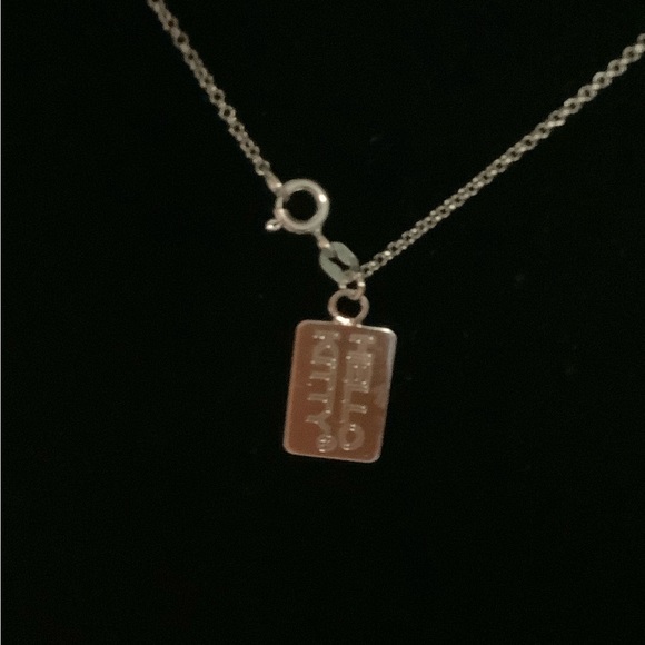 Hello Kitty Dominique & Pink Saph.Pave sterling silver necklace/ring set-Retired - Picture 11 of 14